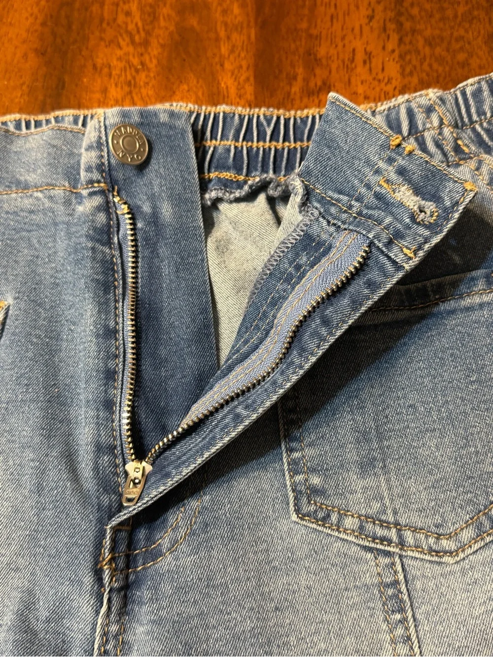Madden NYC women’s cargo stretch high rise skater jeans size large 28” waist - Picture 13 of 16